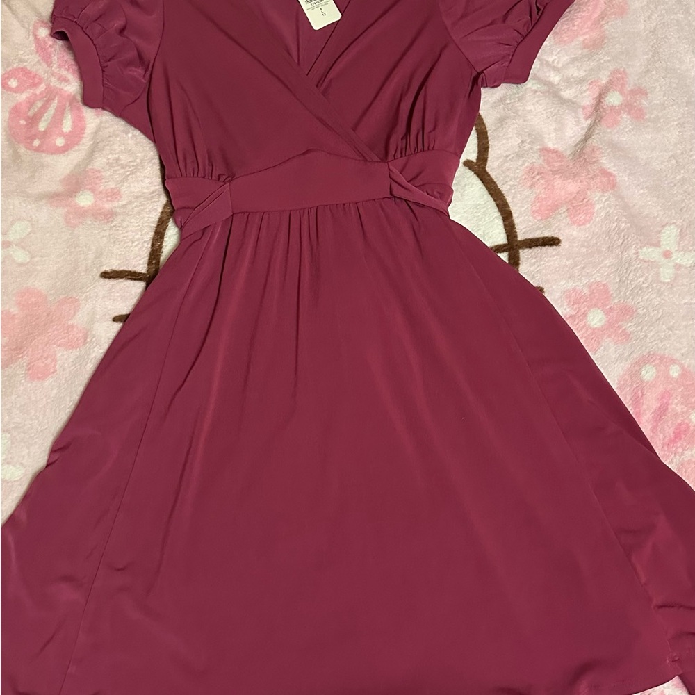 Torrid Berry Mini Wrap Dress